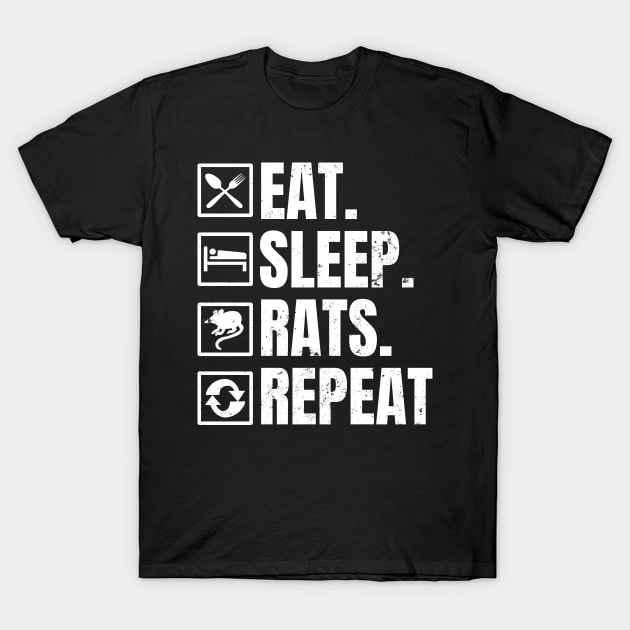 Pet Rat Shirt | Eat Sleep Rats Repeat Gift T-Shirt by Gawkclothing